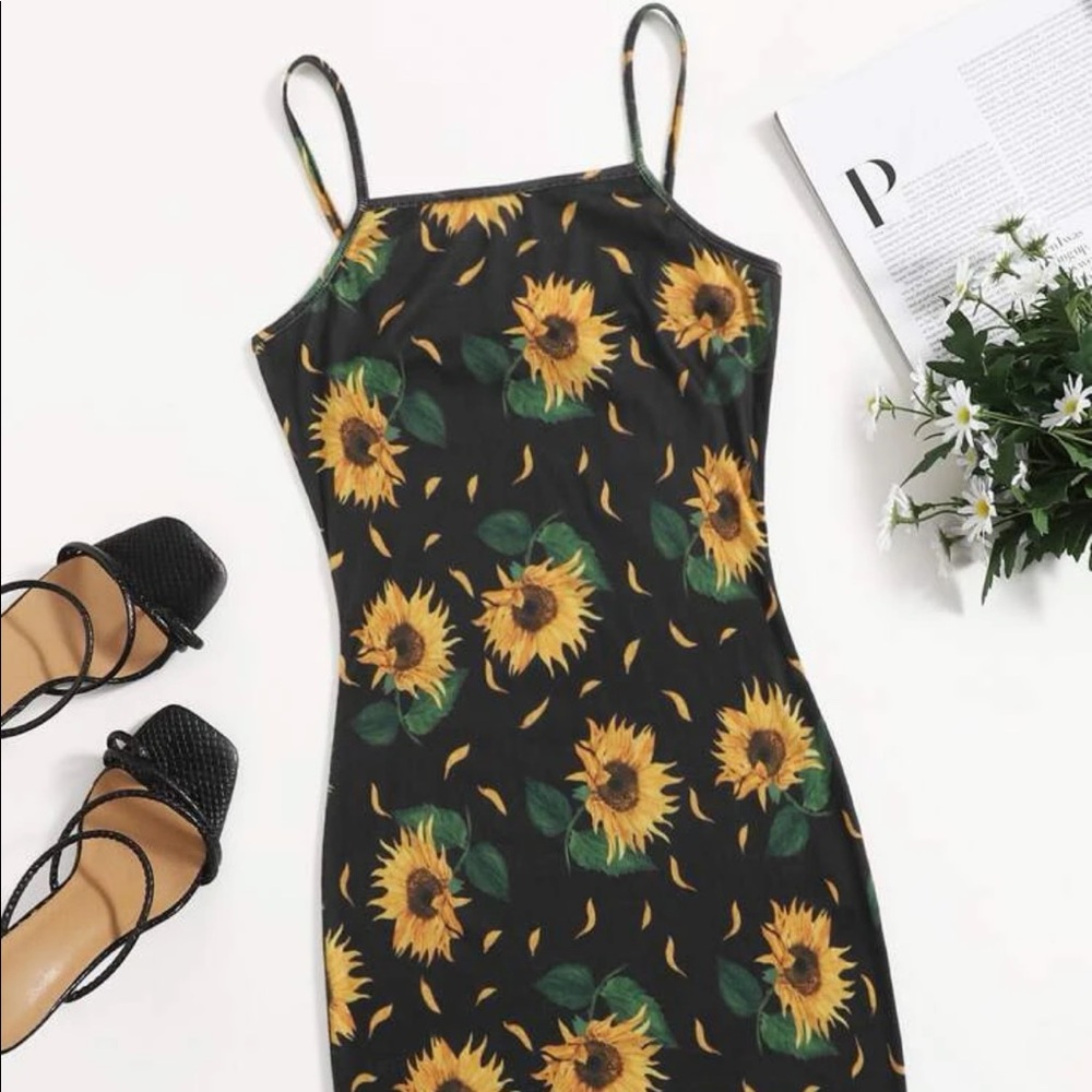 New sunflower print dress